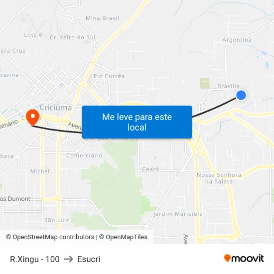 R.Xingu - 100 to Esucri map