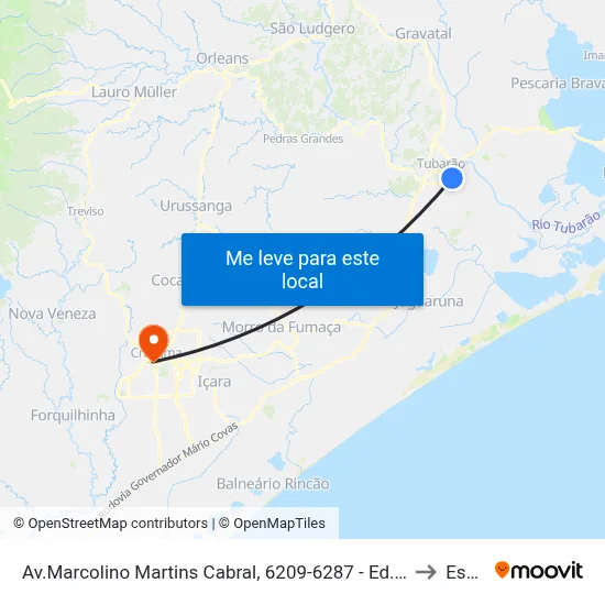 Av.Marcolino Martins Cabral, 6209-6287 - Ed. Minas Center to Esucri map