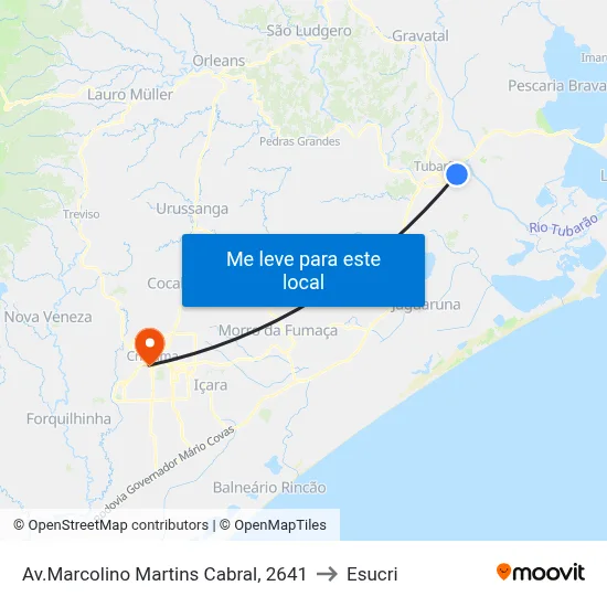Av.Marcolino Martins Cabral, 2641 to Esucri map