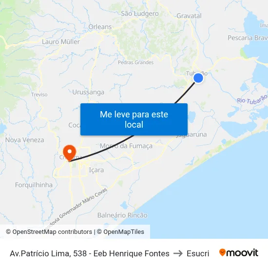 Av.Patrício Lima, 538 - Eeb Henrique Fontes to Esucri map