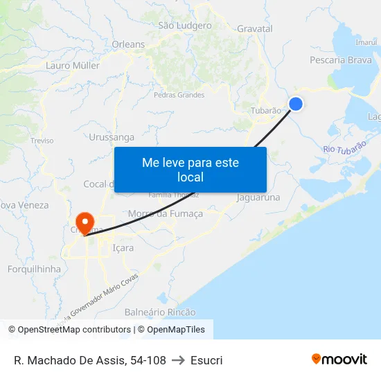 R. Machado De Assis, 54-108 to Esucri map