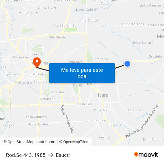 Rod.Sc-443, 1985 to Esucri map