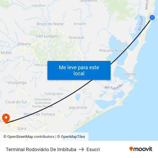 Terminal Rodoviário De Imbituba to Esucri map
