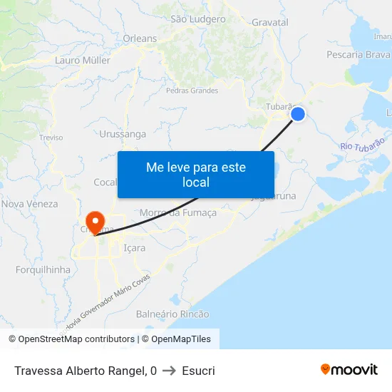 Travessa Alberto Rangel, 0 to Esucri map