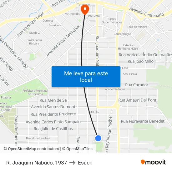 R. Joaquim Nabuco, 1937 to Esucri map