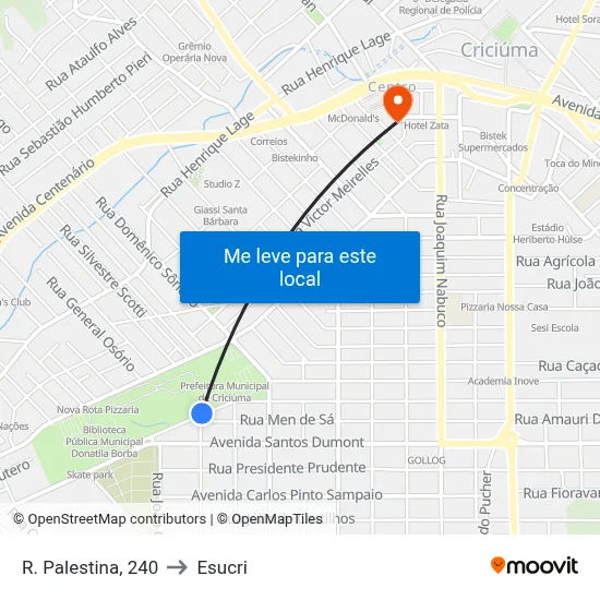 R. Palestina, 240 to Esucri map