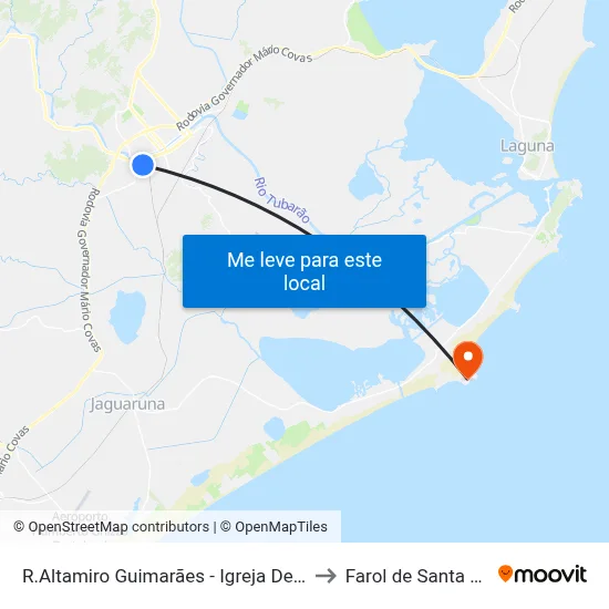 R.Altamiro Guimarães - Igreja De Oficinas to Farol de Santa Marta map