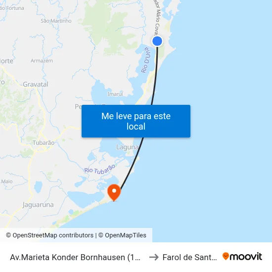 Av.Marieta Konder Bornhausen (13) | Nova Brasília to Farol de Santa Marta map