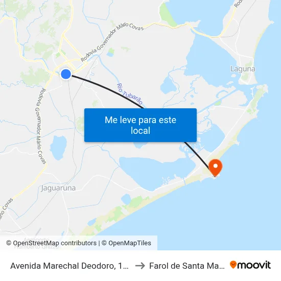Avenida Marechal Deodoro, 1165 to Farol de Santa Marta map
