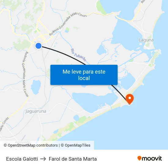 Escola Galotti to Farol de Santa Marta map