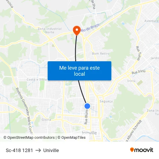 Sc-418 1281 to Univille map