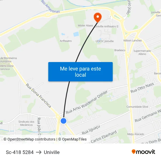 Sc-418 5284 to Univille map