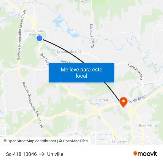 Sc-418 13046 to Univille map