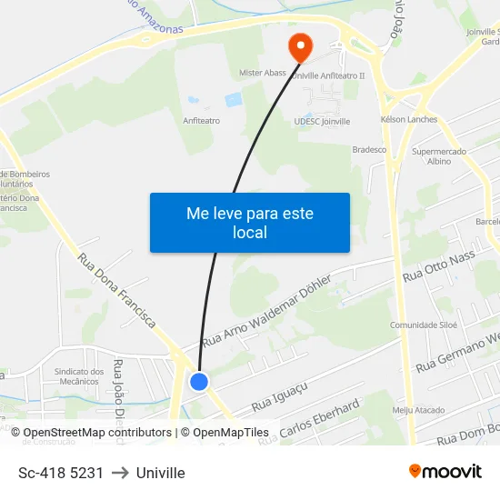 Sc-418 5231 to Univille map