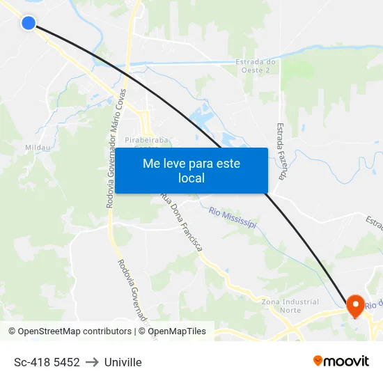 Sc-418 5452 to Univille map