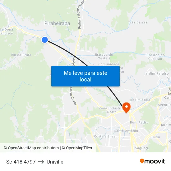 Sc-418 4797 to Univille map