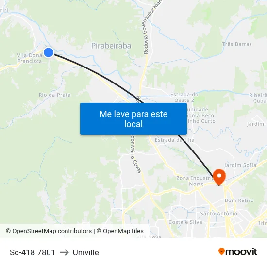 Sc-418 7801 to Univille map