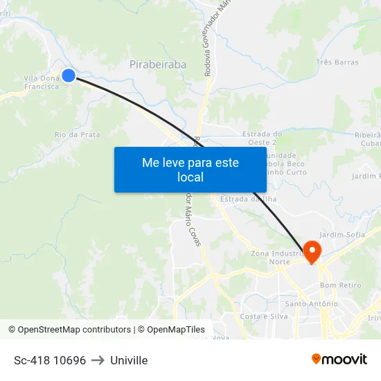 Sc-418 10696 to Univille map