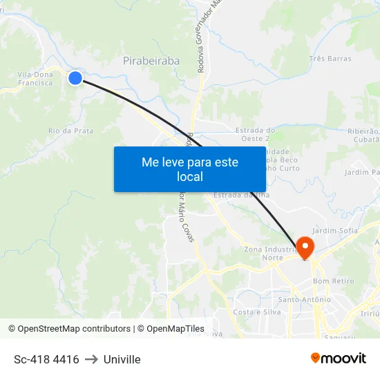 Sc-418 4416 to Univille map