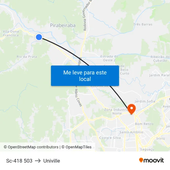 Sc-418 503 to Univille map