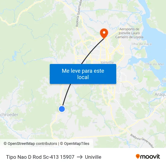 Tipo Nao D Rod Sc-413 15907 to Univille map