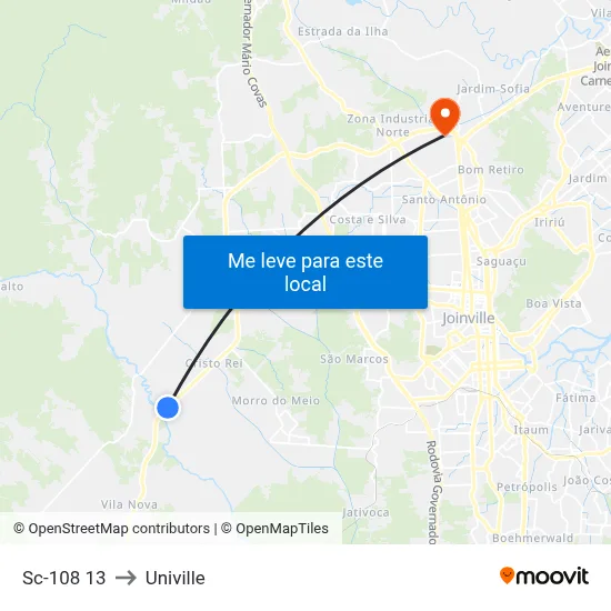 Sc-108 13 to Univille map