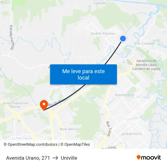 Avenida Urano, 271 to Univille map