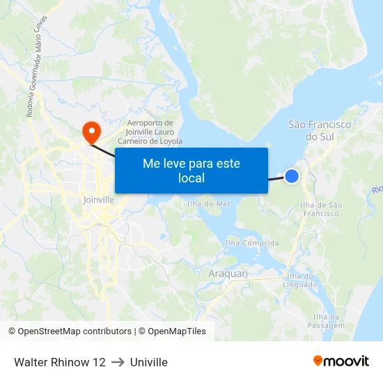 Walter Rhinow 12 to Univille map