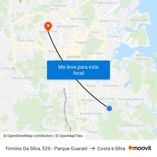 Firmino Da Silva, 520 - Parque Guaraní to Costa e Silva map
