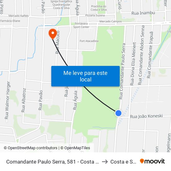 Comandante Paulo Serra, 581 - Costa E Silva to Costa e Silva map
