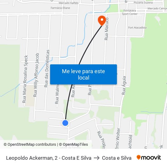 Leopoldo Ackerman, 2 - Costa E Silva to Costa e Silva map