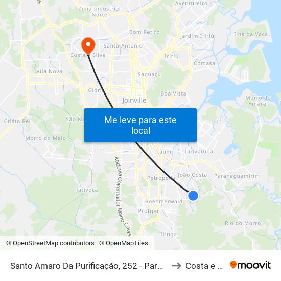 Santo Amaro Da Purificação, 252 - Parque Guaraní to Costa e Silva map