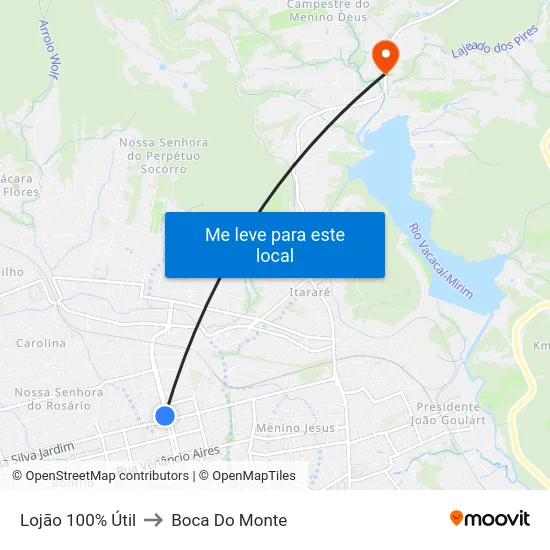 Lojão 100% Útil to Boca Do Monte map