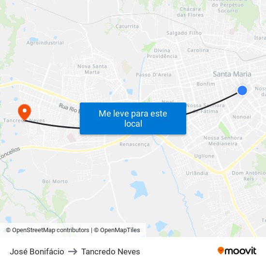 José Bonifácio to Tancredo Neves map