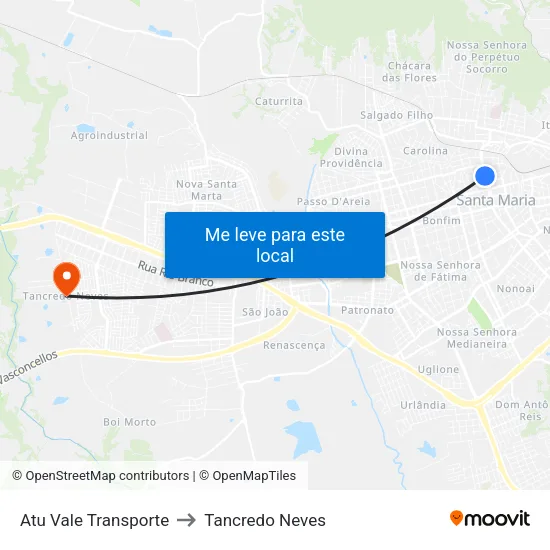 Atu Vale Transporte to Tancredo Neves map