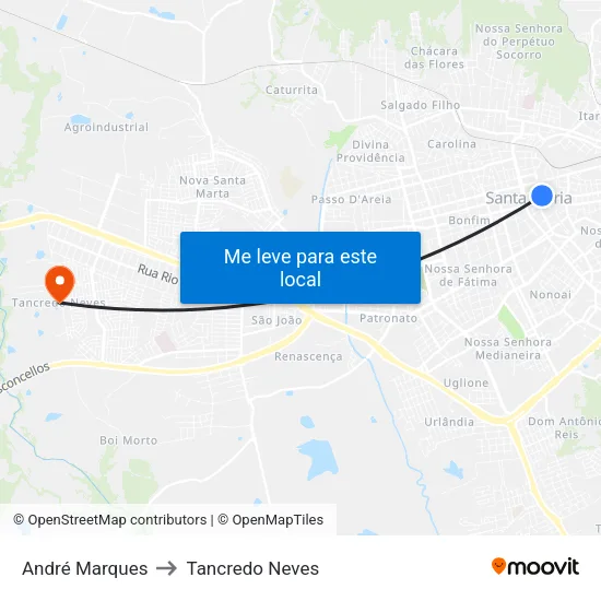 André Marques to Tancredo Neves map