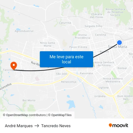 André Marques to Tancredo Neves map