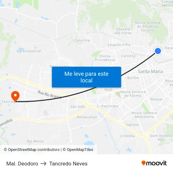 Mal. Deodoro to Tancredo Neves map