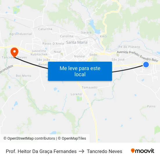Prof. Heitor Da Graça Fernandes to Tancredo Neves map