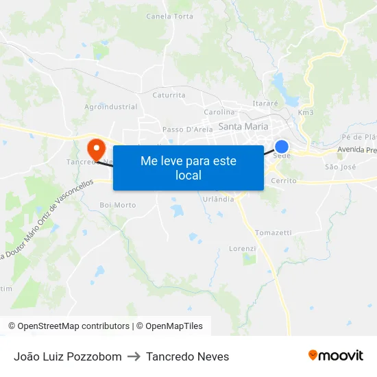 João Luiz Pozzobom to Tancredo Neves map