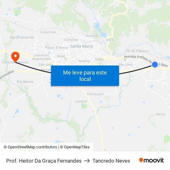 Prof. Heitor Da Graça Fernandes to Tancredo Neves map