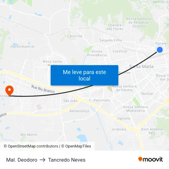 Mal. Deodoro to Tancredo Neves map
