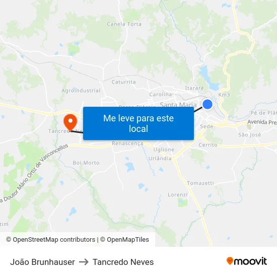 João Brunhauser to Tancredo Neves map