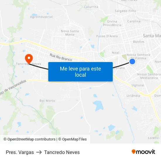 Pres. Vargas to Tancredo Neves map