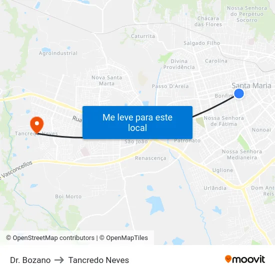 Dr. Bozano to Tancredo Neves map