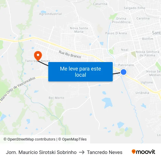Jorn. Maurício Sirotski Sobrinho to Tancredo Neves map
