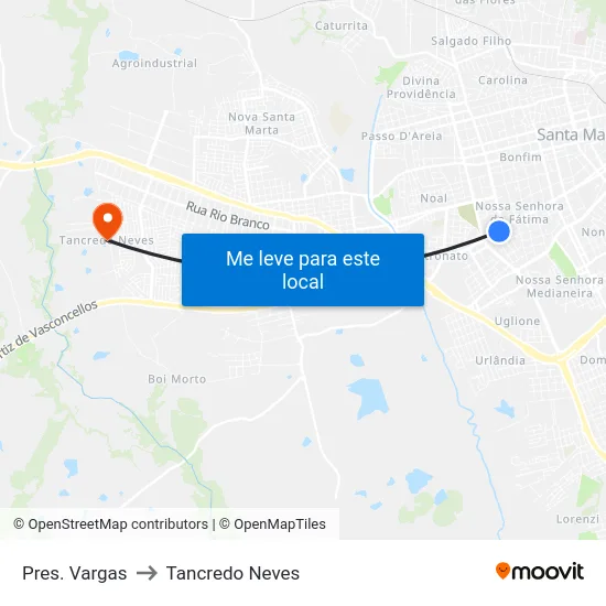 Pres. Vargas to Tancredo Neves map