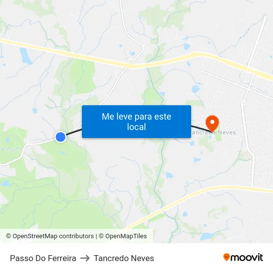 Passo Do Ferreira to Tancredo Neves map