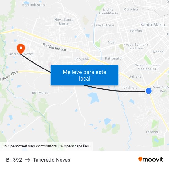 Br-392 to Tancredo Neves map
