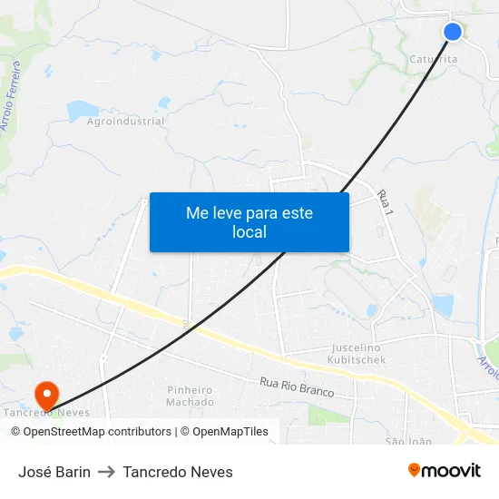 José Barin to Tancredo Neves map